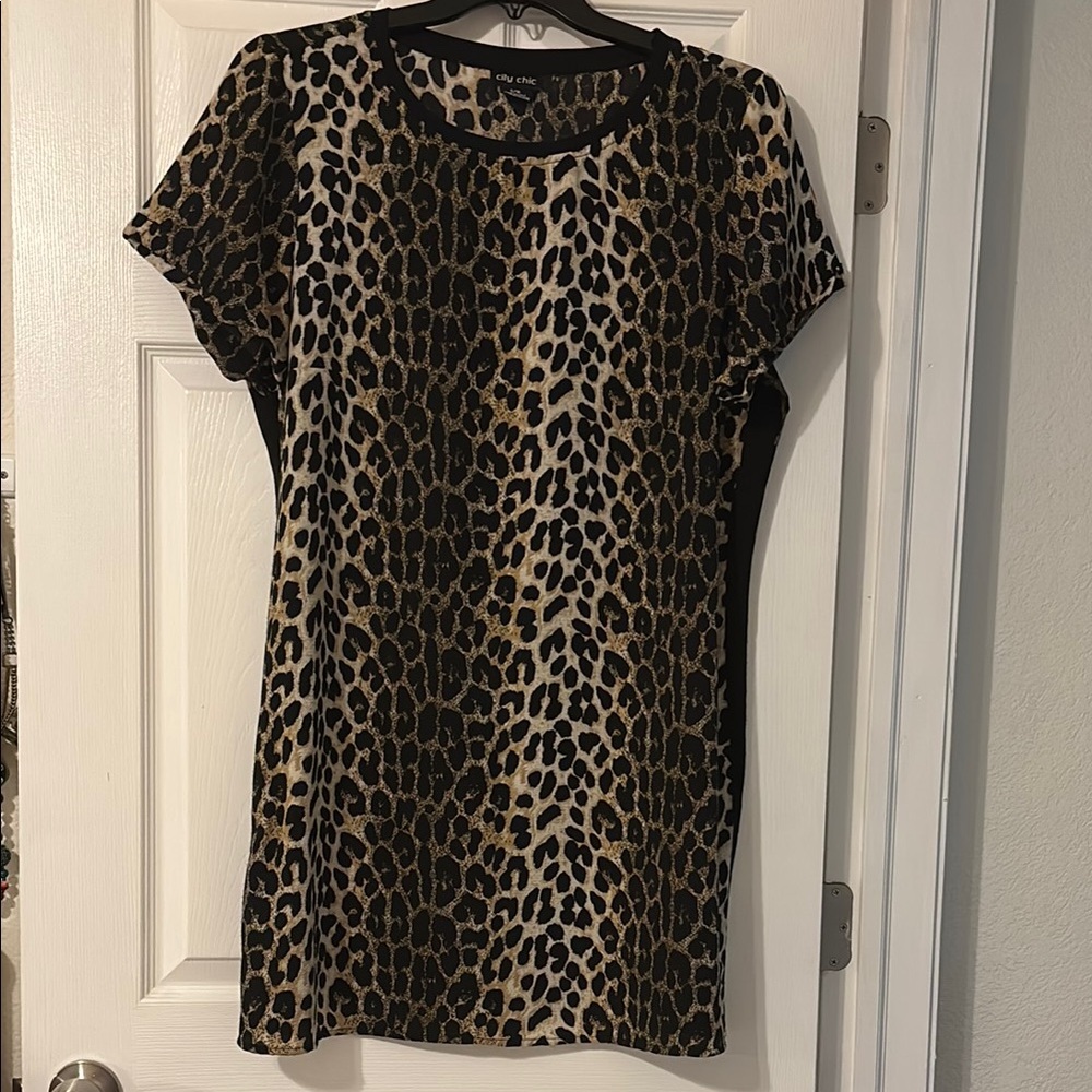 Leopard Print Tunic Dress - Picture 3 of 7